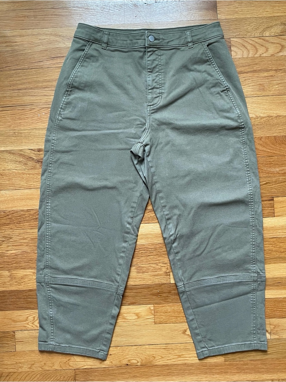 Everlane green high-waisted barrel pants - size 14